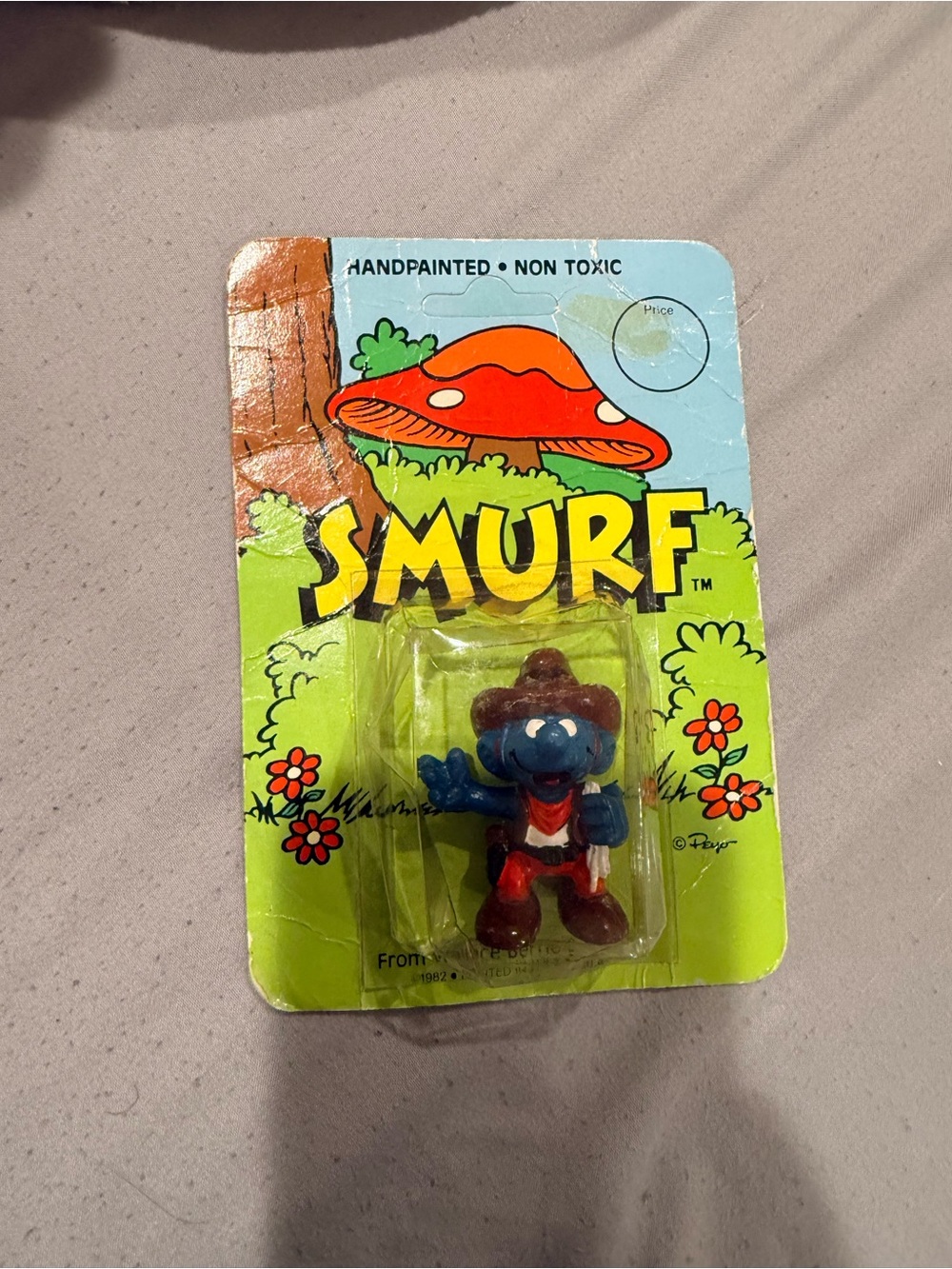 Handpainted Cowboy Figure - Blue & Red
